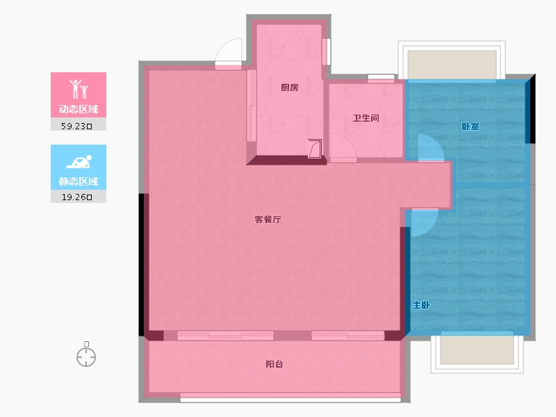 安徽省-合肥市-东城金茂悦-71.00-户型库-动静分区