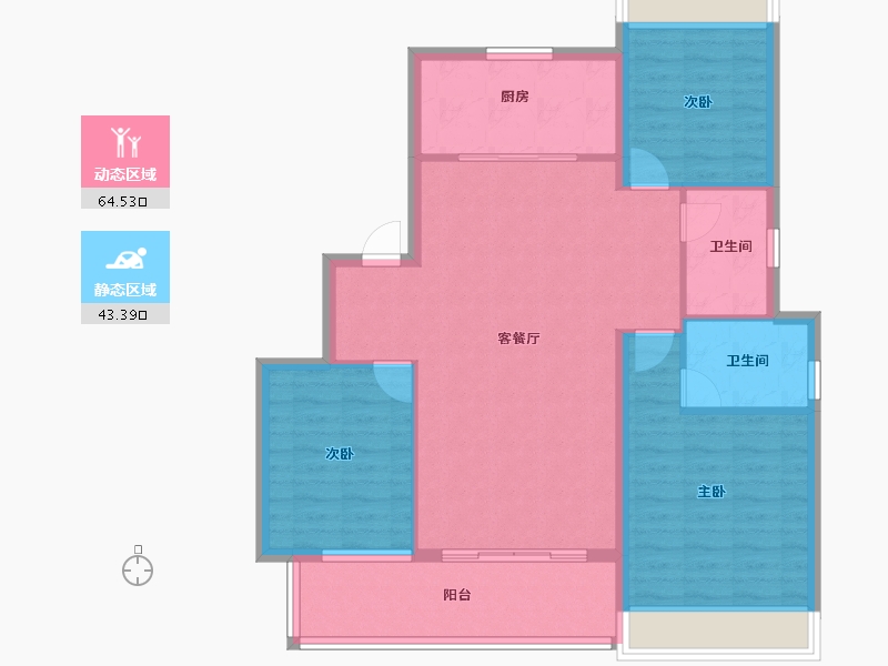 安徽省-合肥市-中海上东区-98.00-户型库-动静分区