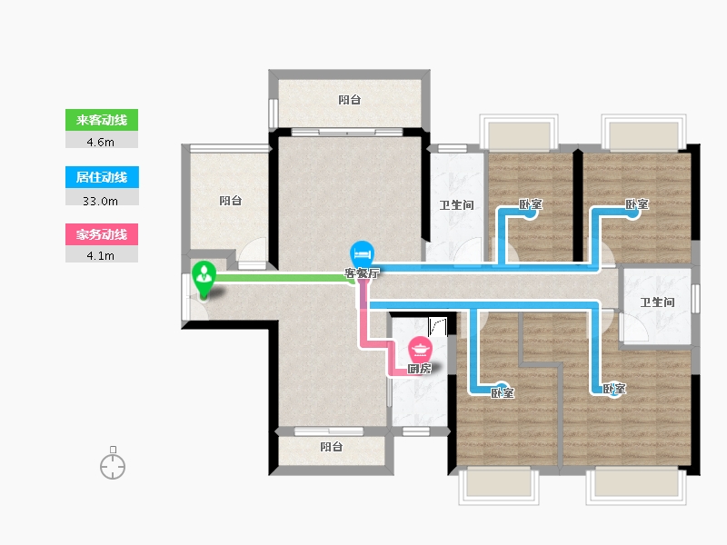 广东省-佛山市-保利紫山-110.74-户型库-动静线