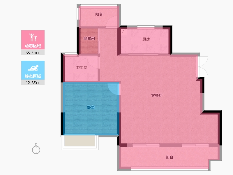 安徽省-合肥市-正荣旭辉政务未来-71.01-户型库-动静分区