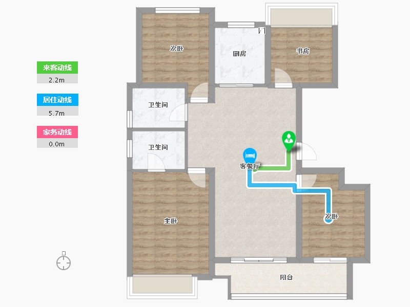 安徽省-合肥市-新城吾悦广场-95.01-户型库-动静线