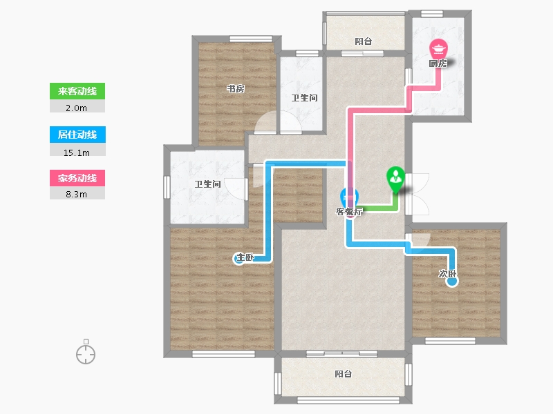 江苏省-南京市-复地御钟山-112.47-户型库-动静线