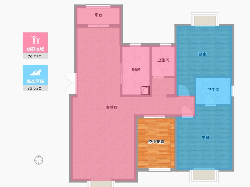 湖南省-常德市-宏祥华府-110.00-户型库-动静分区