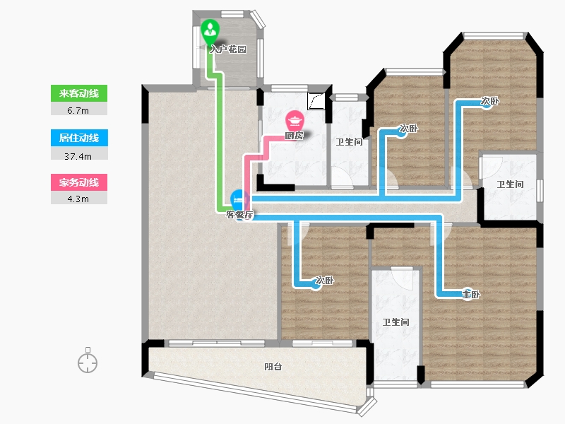 广东省-珠海市-天恒·湾景-147.65-户型库-动静线