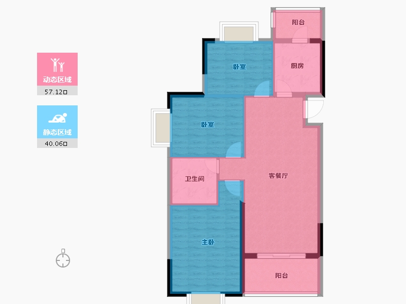 江西省-南昌市-南昌恒大林溪府-88.00-户型库-动静分区