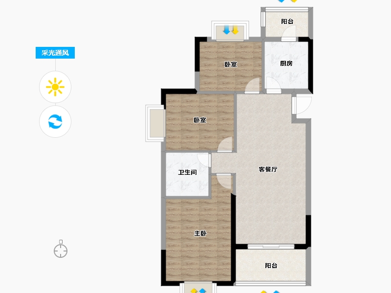 江西省-南昌市-南昌恒大林溪府-88.00-户型库-采光通风