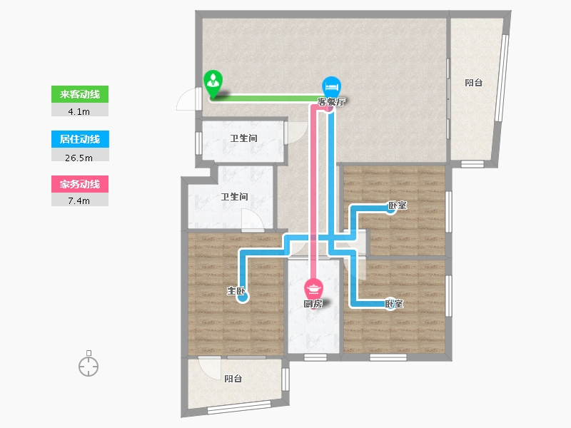 广东省-广州市-交安大楼公安小区-110.00-户型库-动静线