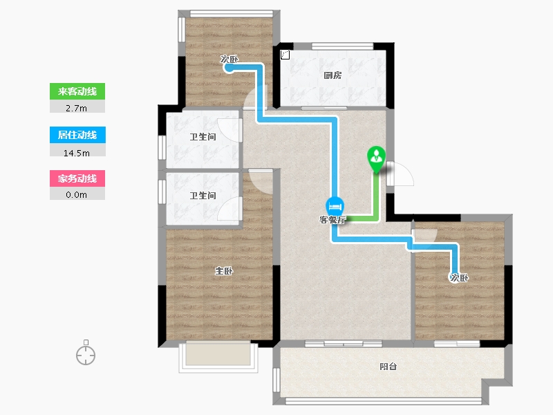 安徽省-合肥市-金鹏麓山院-97.99-户型库-动静线