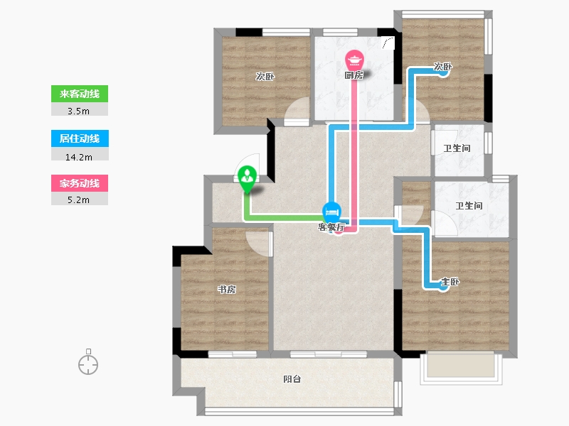 安徽省-合肥市-金鹏麓山院-95.99-户型库-动静线