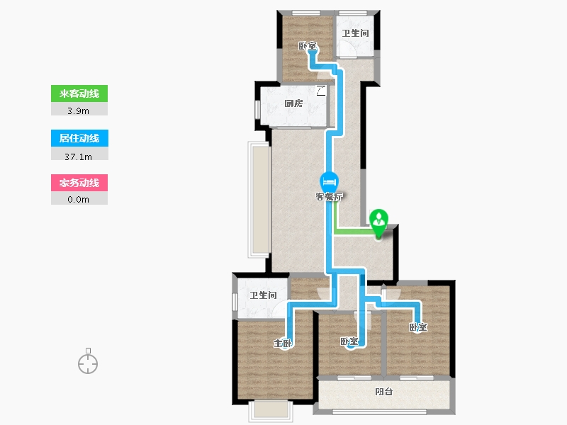 浙江省-杭州市-河语光年府-110.00-户型库-动静线