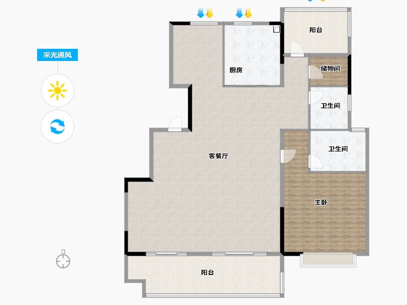 安徽省-合肥市-金鹏麓山院-255.00-户型库-采光通风