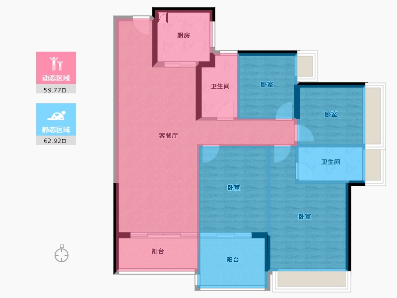 广东省-佛山市-保利和悦滨江-111.26-户型库-动静分区