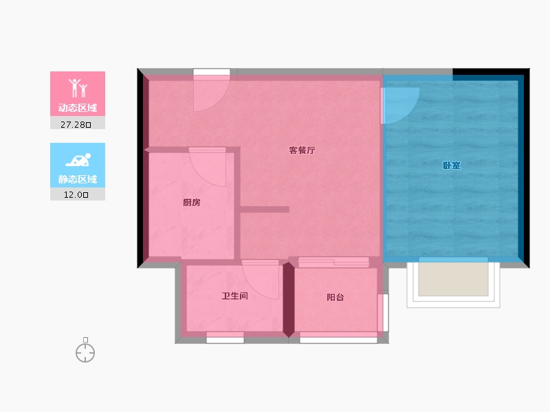 广东省-珠海市-佳兆业·水岸华都·悦港湾-34.77-户型库-动静分区