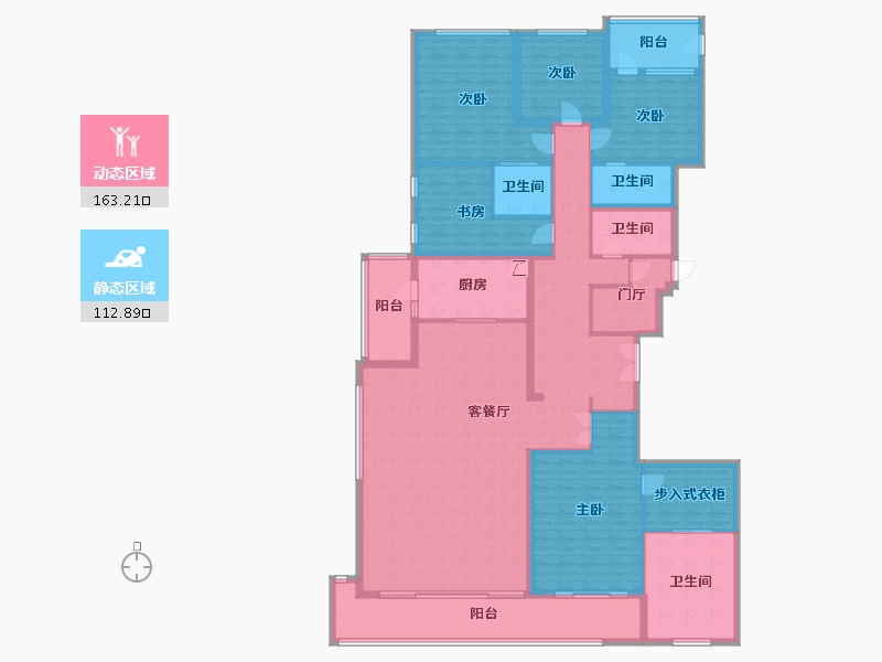 湖北省-武汉市-联投中心-275.00-户型库-动静分区