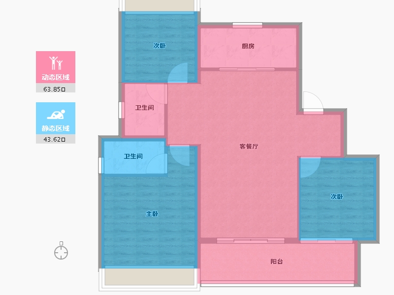 安徽省-合肥市-​中海观园-98.00-户型库-动静分区