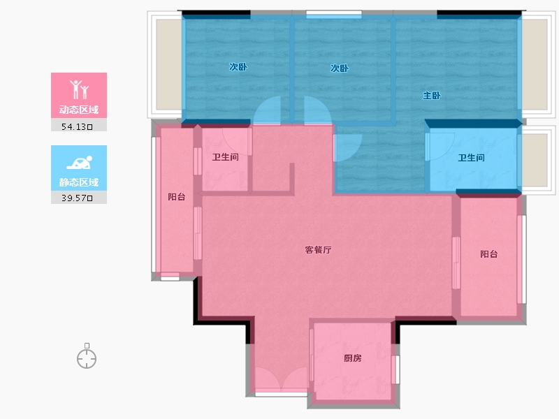 广东省-佛山市-君御海城-84.01-户型库-动静分区