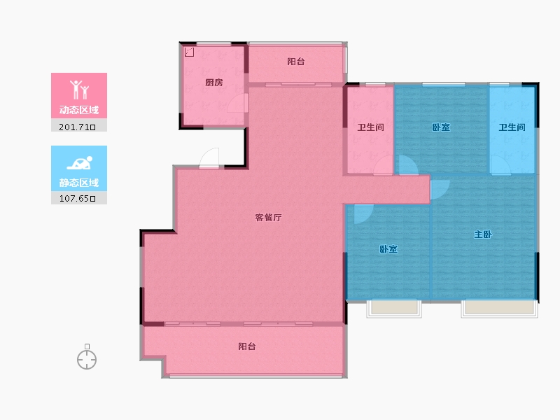 安徽省-合肥市-金鹏麓山院-291.01-户型库-动静分区