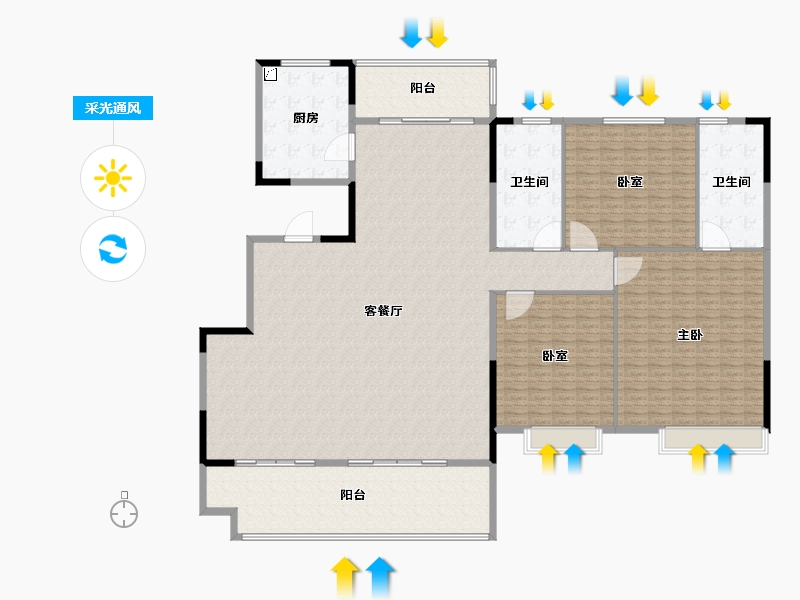 安徽省-合肥市-金鹏麓山院-291.01-户型库-采光通风