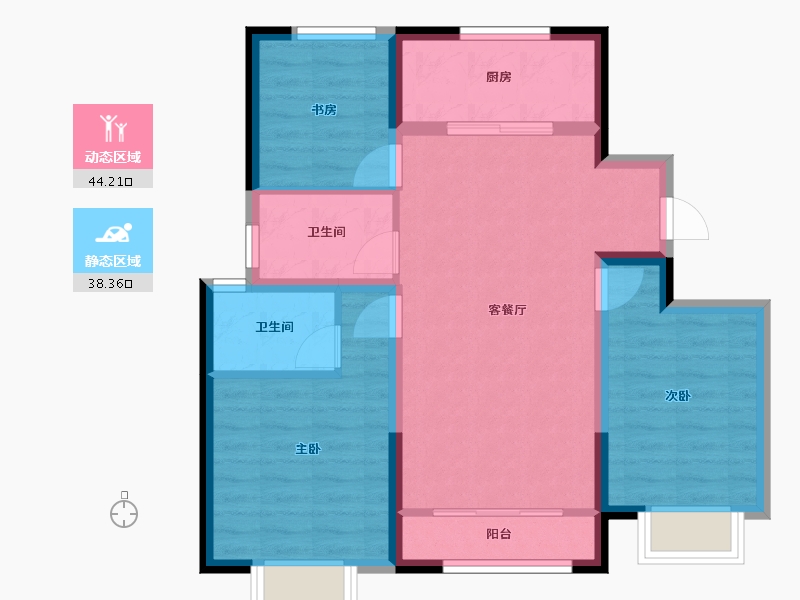 天津-天津市-天保意境雅居-73.44-户型库-动静分区