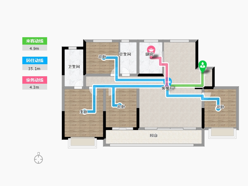 江苏省-南京市-颐和铂湾-134.40-户型库-动静线