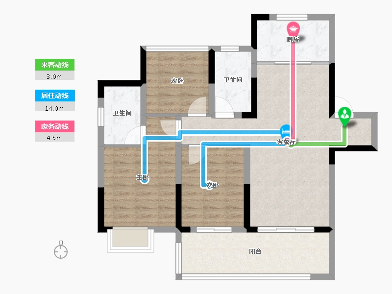 安徽省-合肥市-雍荣府-82.30-户型库-动静线