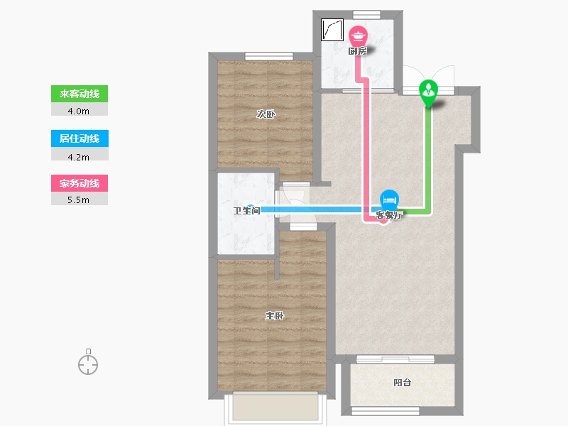 河北省-石家庄市-万科翡翠公园-73.00-户型库-动静线