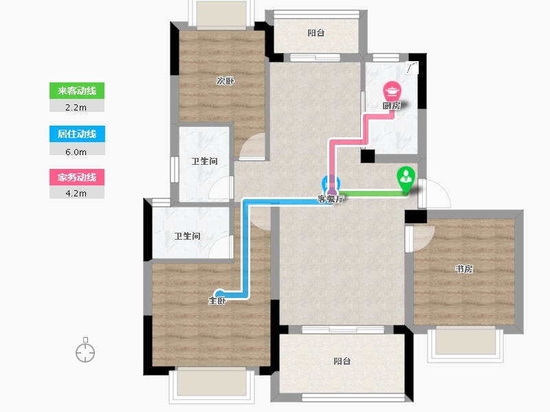 江西省-南昌市-锦天·天悦华府-79.20-户型库-动静线