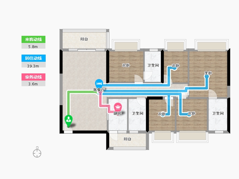 广东省-肇庆市-碧海湾金沙一号商住小区-119.79-户型库-动静线