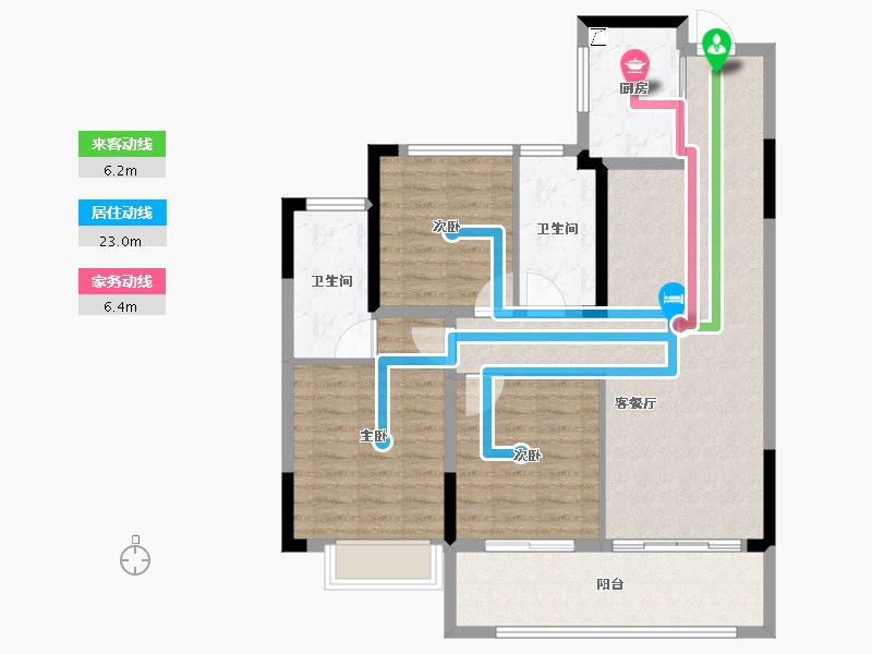 安徽省-合肥市-绿城招商诚园-98.00-户型库-动静线