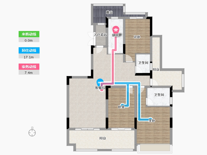 广东省-佛山市-恒大郦湖城-132.28-户型库-动静线