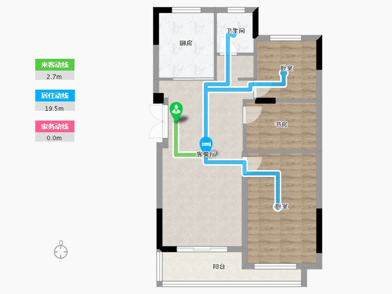 浙江省-杭州市-聆潮府-76.00-户型库-动静线