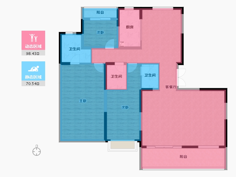 安徽省-合肥市-半岛公馆-153.00-户型库-动静分区