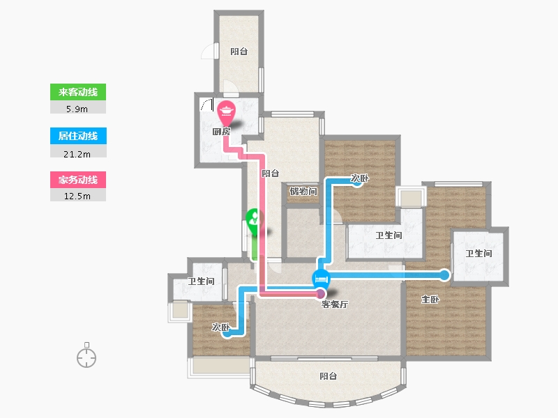 广东省-珠海市-华发绿洋湾-148.13-户型库-动静线