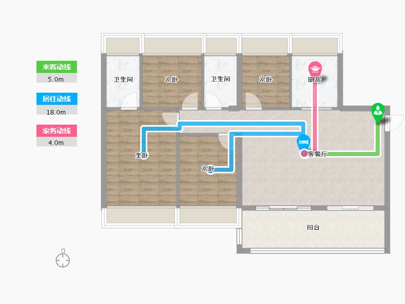 广东省-珠海市-唐家公馆-102.77-户型库-动静线