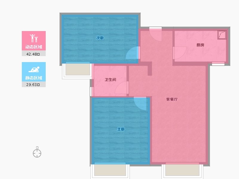 天津-天津市-天安象屿智慧城-64.00-户型库-动静分区