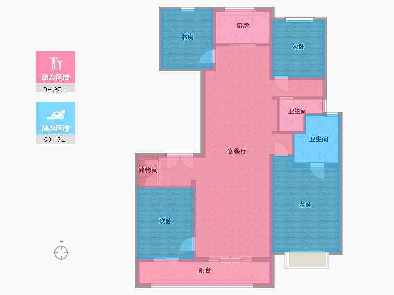 河北省-石家庄市-万科-160.00-户型库-动静分区