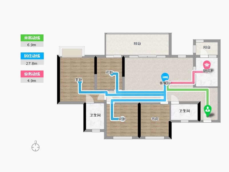 四川省-德阳市-城南壹号-147.40-户型库-动静线