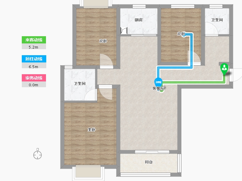 河南省-南阳市-秦晋花园-93.00-户型库-动静线