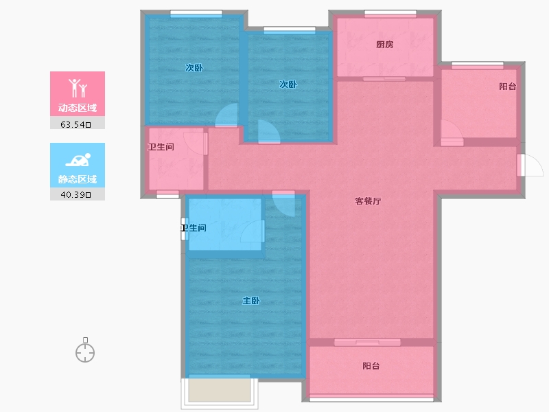 安徽省-合肥市-宝能城-91.99-户型库-动静分区