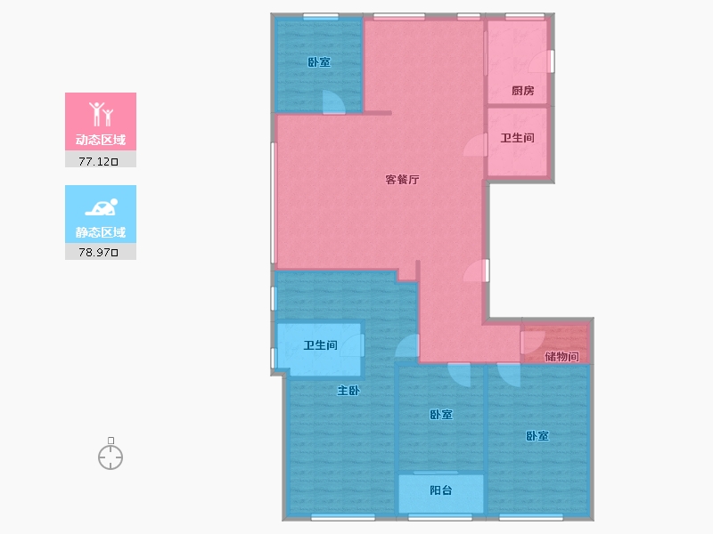 浙江省-温州市-天元府-165.00-户型库-动静分区