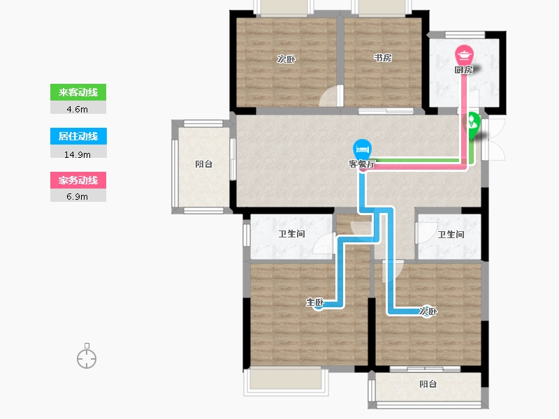 江西省-宜春市-名仕学府-110.00-户型库-动静线