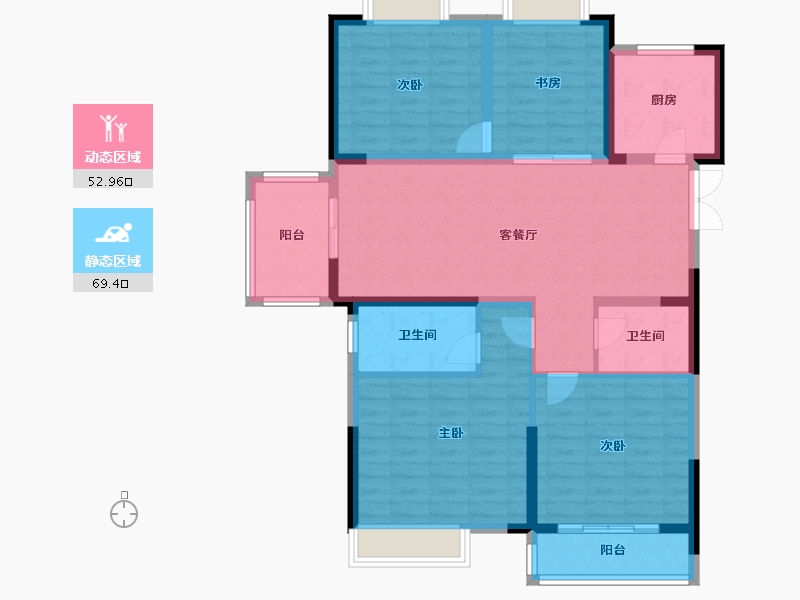 江西省-宜春市-名仕学府-110.00-户型库-动静分区