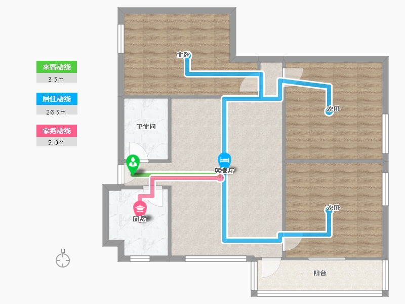 广东省-广州市-万寿南二街小区-106.00-户型库-动静线