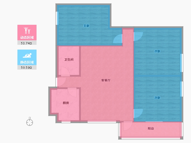 广东省-广州市-万寿南二街小区-106.00-户型库-动静分区