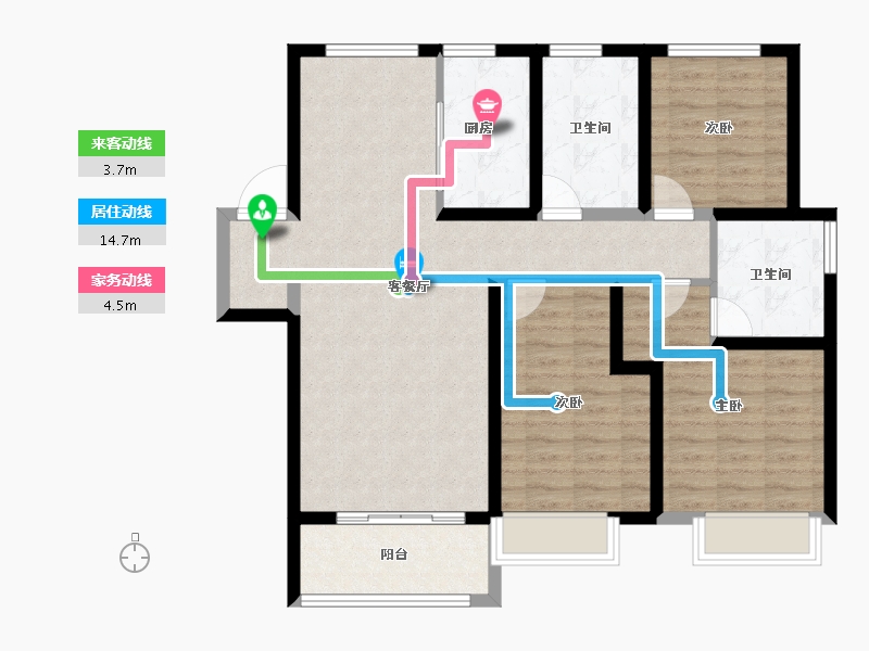 甘肃省-兰州市-兰州融创城-96.11-户型库-动静线