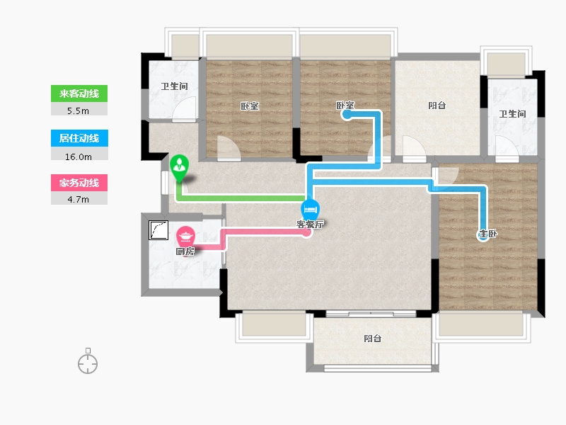 广东省-佛山市-金融街仙湖悦府-102.56-户型库-动静线