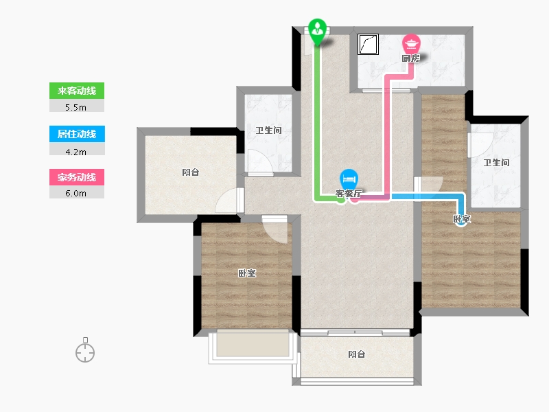 广东省-佛山市-金融街仙湖悦府-81.09-户型库-动静线