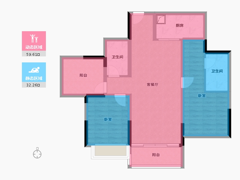 广东省-佛山市-金融街仙湖悦府-81.09-户型库-动静分区