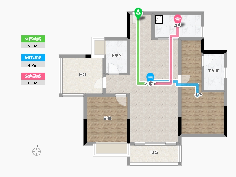 广东省-佛山市-金融街仙湖悦府-86.08-户型库-动静线