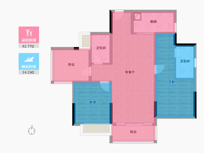 广东省-佛山市-金融街仙湖悦府-86.08-户型库-动静分区